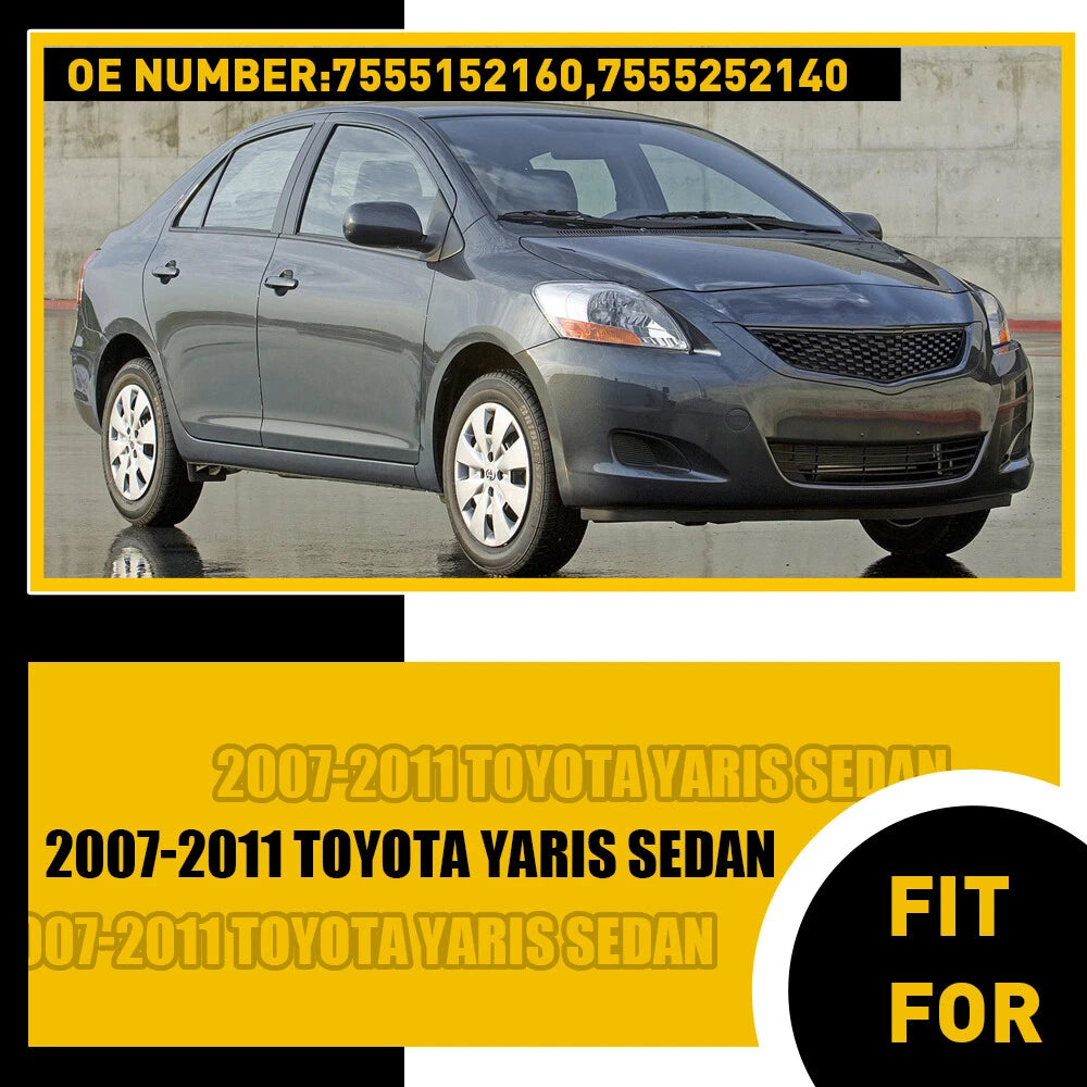 2X Left Right Roof Drip Molding Weatherstrip for Toyota Yaris (2007–2011)