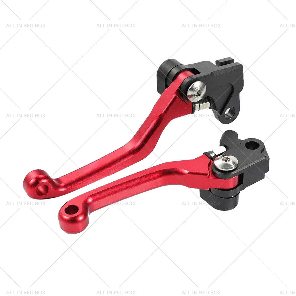CNC Pivot Brake Clutch Levers Red for Honda XR250 CR125R CRF450R CR500 (1996–2007)
