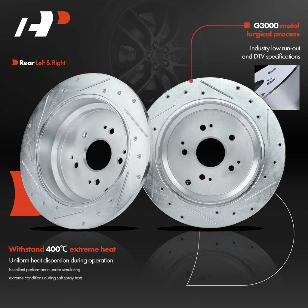 Rear Drilled Brake Rotors for Honda Odyssey (2002–2004)