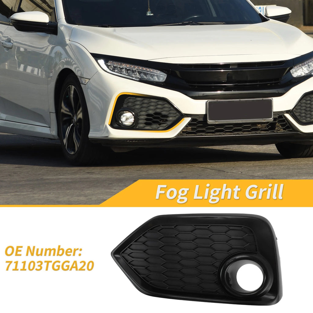 Right Side Fog Light Grill for Honda Civic Hatchback (2017–2019) 71103TGGA20