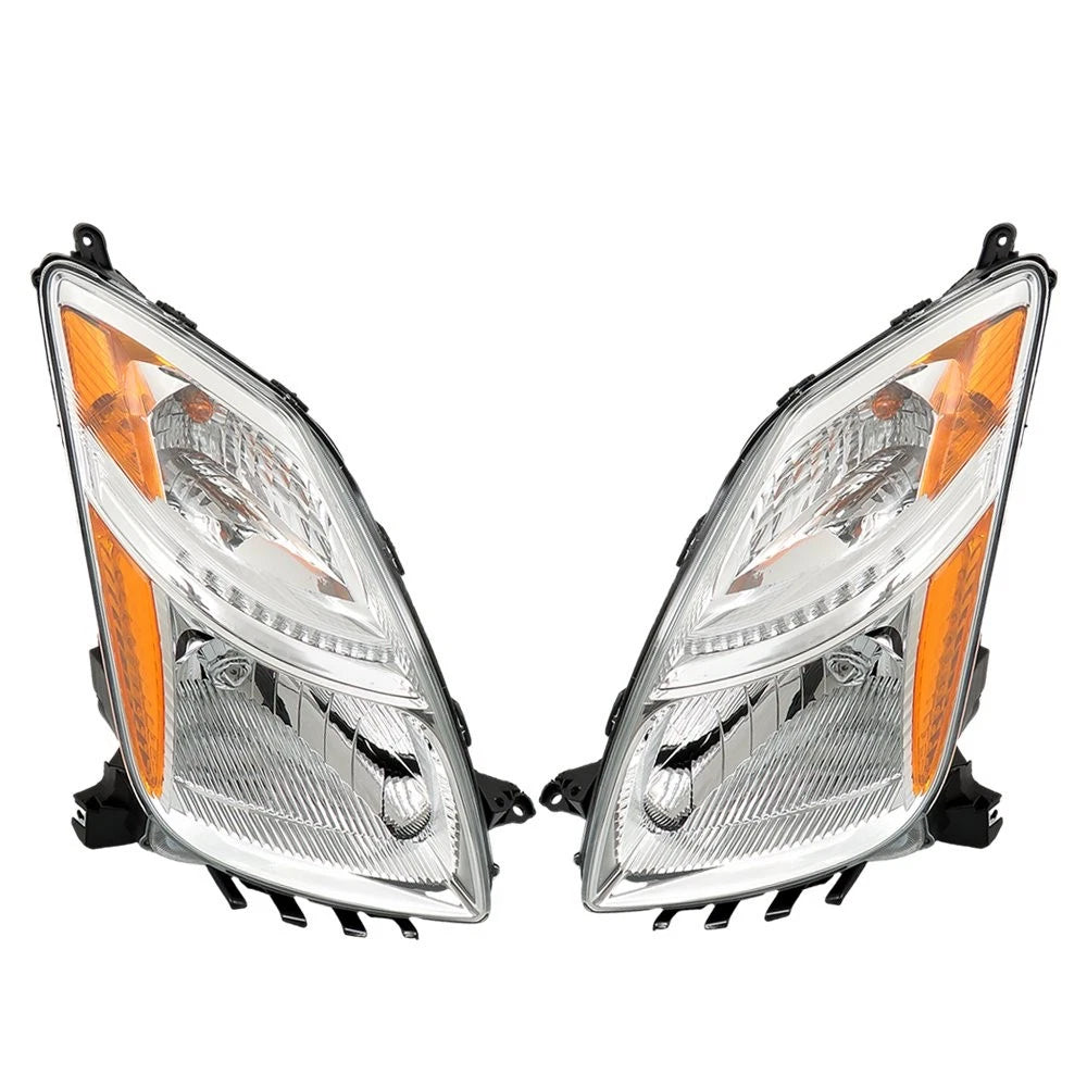 Set of 2 Chrome Headlights for Toyota Prius (2006–2009)