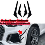 Front Bumper Side Air Vent Fins Trim Gloss Black for Audi Q5 FY (2020–2024)