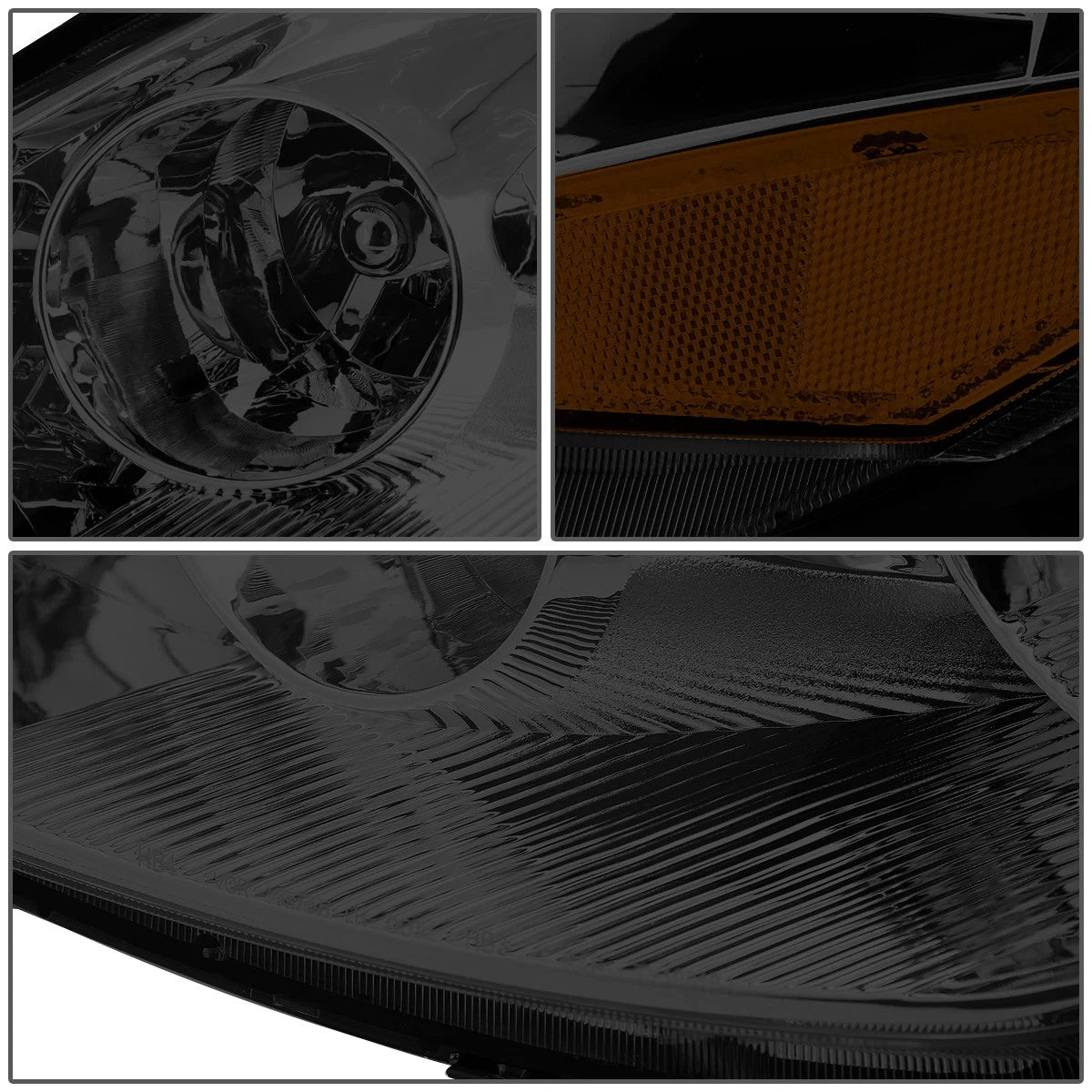 Pair of Smoked/Amber Side Headlight Lamps for Sienna XL20 (2006–2010)