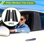6 Pcs Pillar Window Trim for Dodge Charger (2011–2021) Black