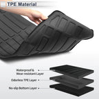Cargo Liner Rear Trunk Mat for Hyundai Santa Fe 2024-2025 Long Grid Pattern TPE