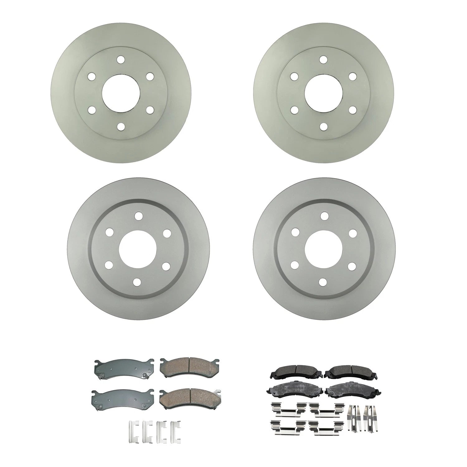 Brake Rotor & Akebono ProACT Ceramic Pad Kit for Chevrolet Suburban 1500