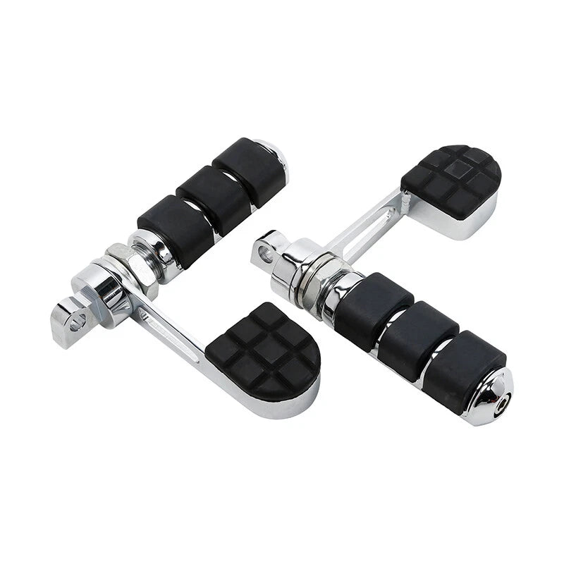 Chrome Anti Vibration Stirrup Heel Foot Rest Pegs for Harley Softail (2000–2023)