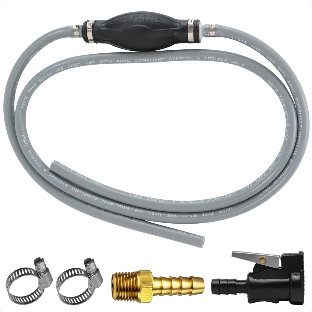 Fuel Line Kit 3/8" x 6' for OMC/Johnson/Evinrude Marine (EPA/CARB)