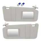 Set of 2 Gray Sun Visors with Mirror Light for Toyota Venza (2009–2016)