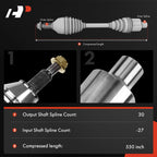 2X Front CV Axle Assembly for Chevy Captiva Sport (2012-2015) L4 2.4L