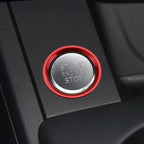 Red Alloy Engine Start Button Surround Ring Cover Trims for Audi A4 S4 (2013-2019)