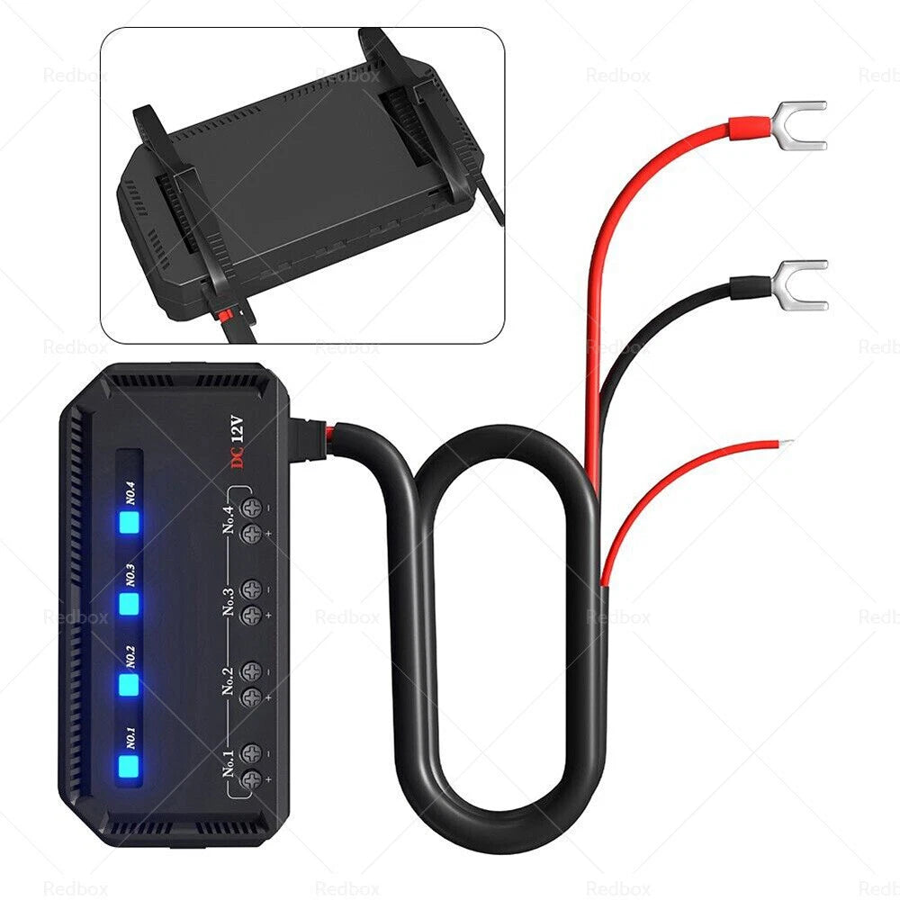 4 Way Fuse Block for Motorcycle Automotive 12V Vehicles (12A, 20A)