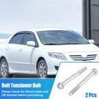 2X M12x1.5mm Pulley Tensioner Bolts for Toyota Corolla (1998–2008)