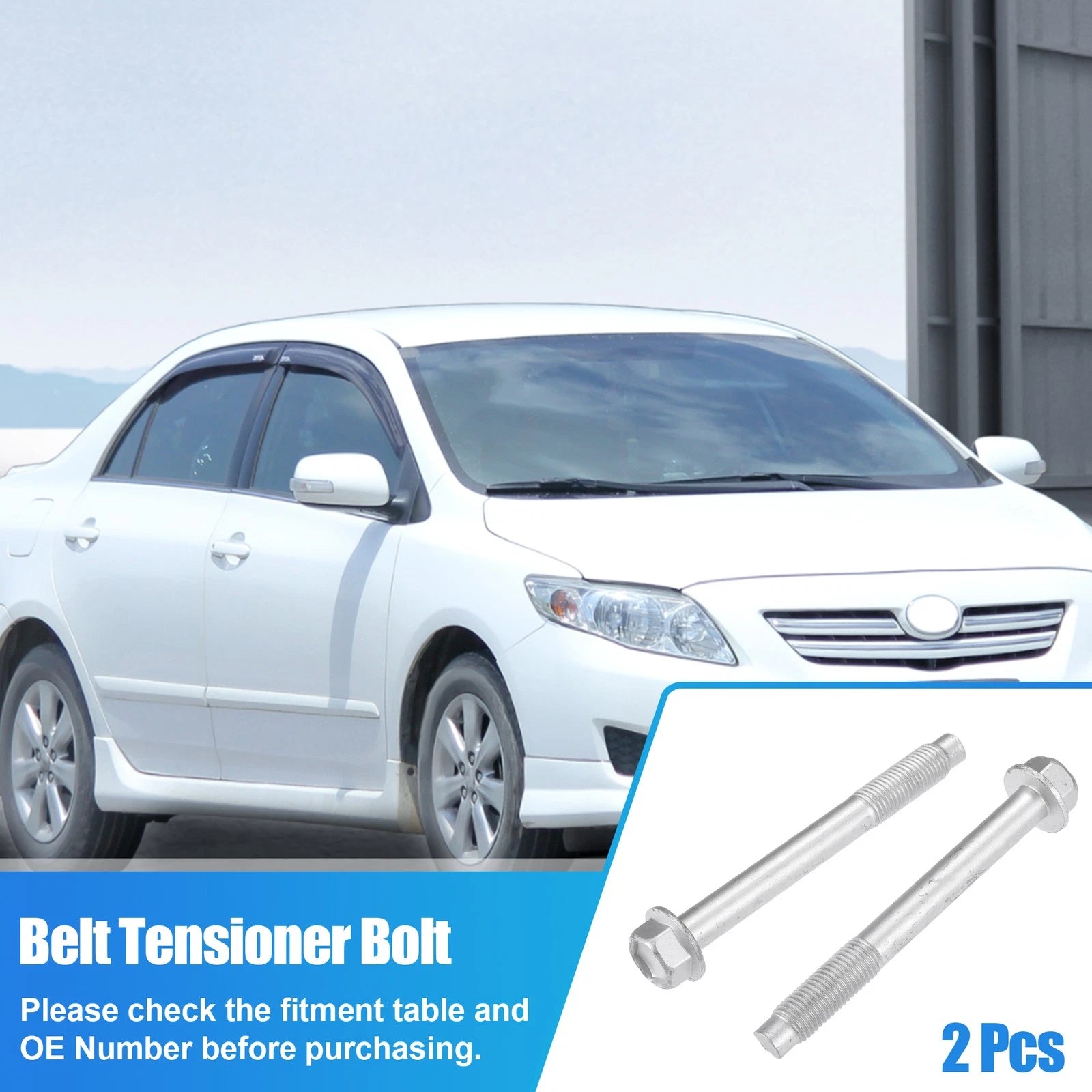 2X M12x1.5mm Pulley Tensioner Bolts for Toyota Corolla (1998–2008)