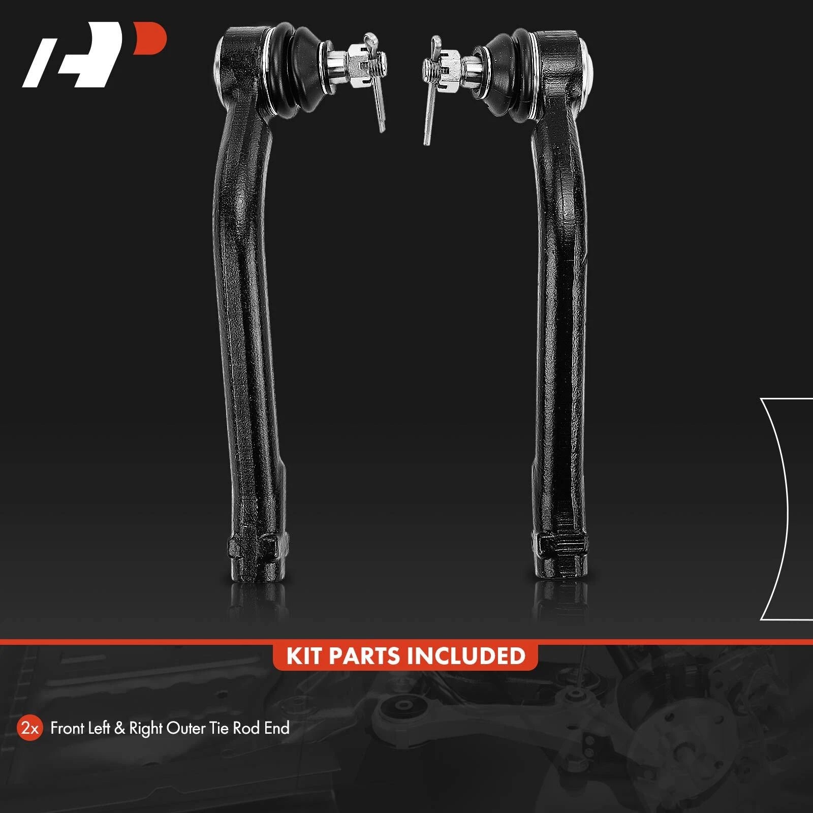 2X Outer Tie Rod End for Kia Sorento (2011–2013) Hyundai Veracruz Santa Fe