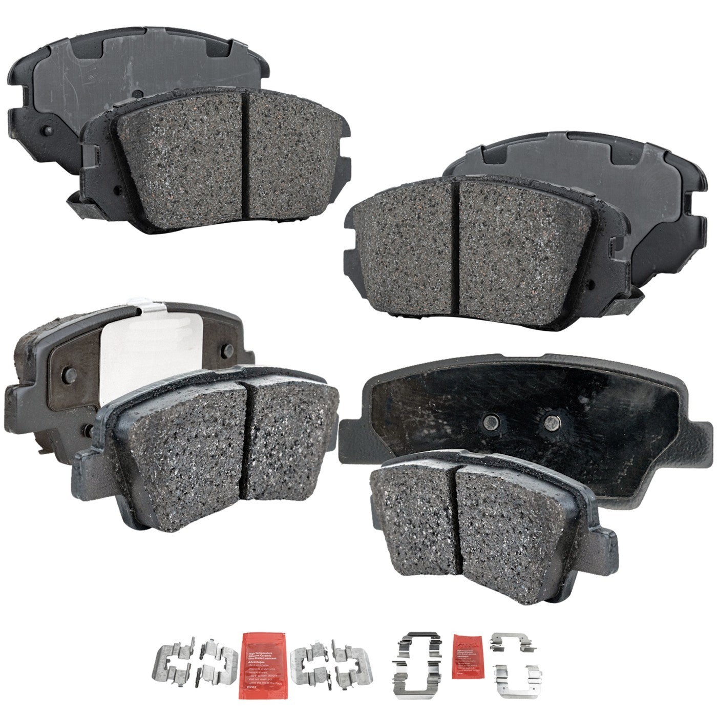 Set of 4 Ceramic Brake Pads for Hyundai Sonata (2008–2009)