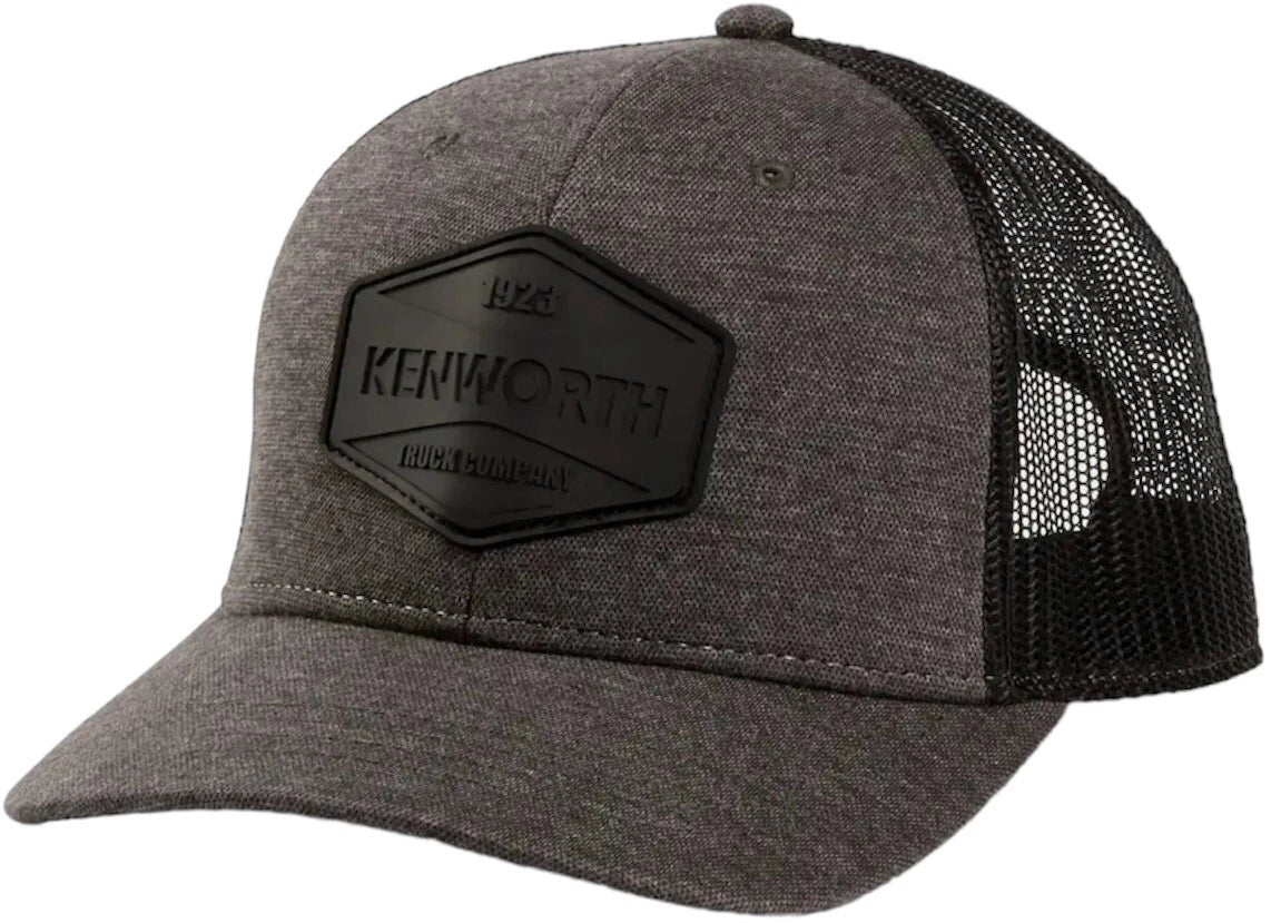 Silicone Applique Patch Mesh Trucker Cap for Kenworth Trucks (Black)
