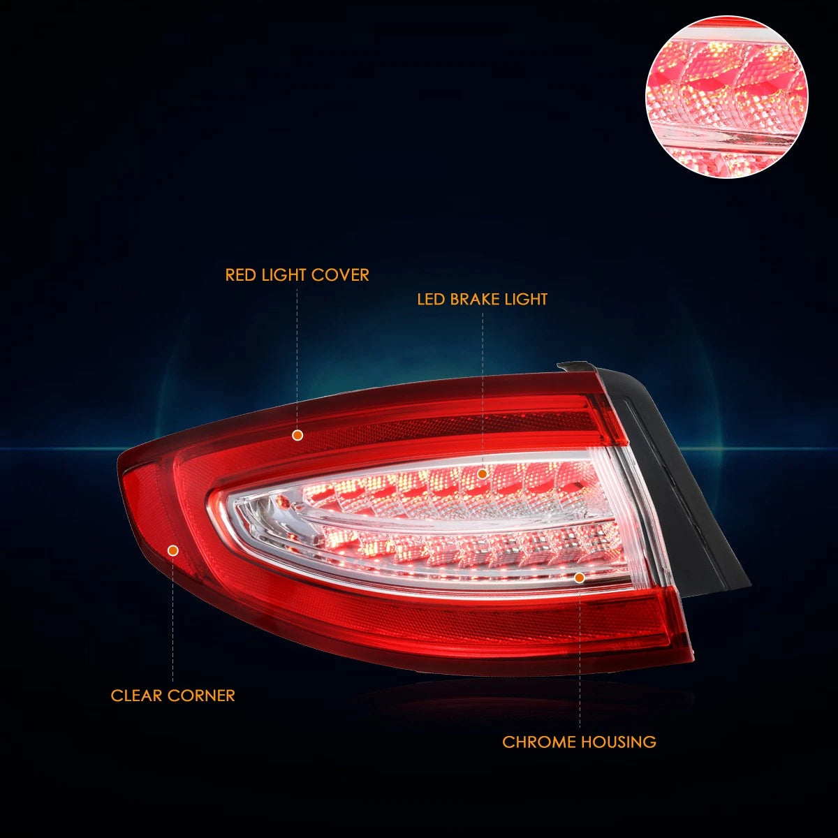 Universal Oval Side View Handle Bar-end Mirror for Naked Bike Cruiser