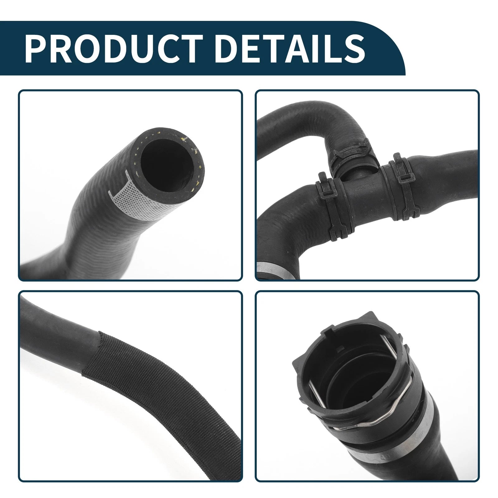 Radiator Hose Water Pipe for Audi A8 (2003–2007) No. 4E0121101BT Rubber