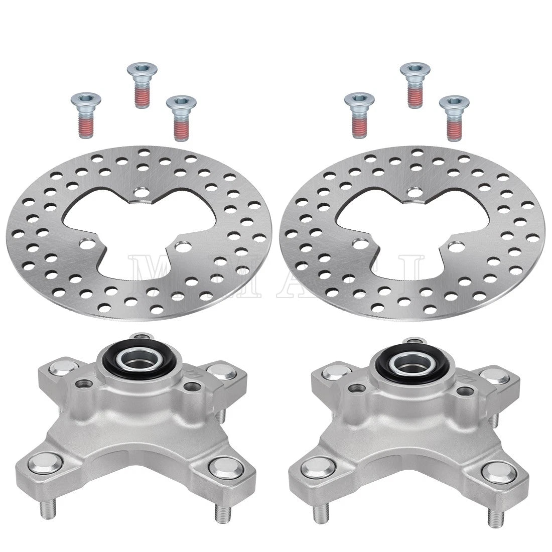 2 Front Wheel Hubs w/Brake Disc for Honda TRX250X TRX400X (2009–2014)