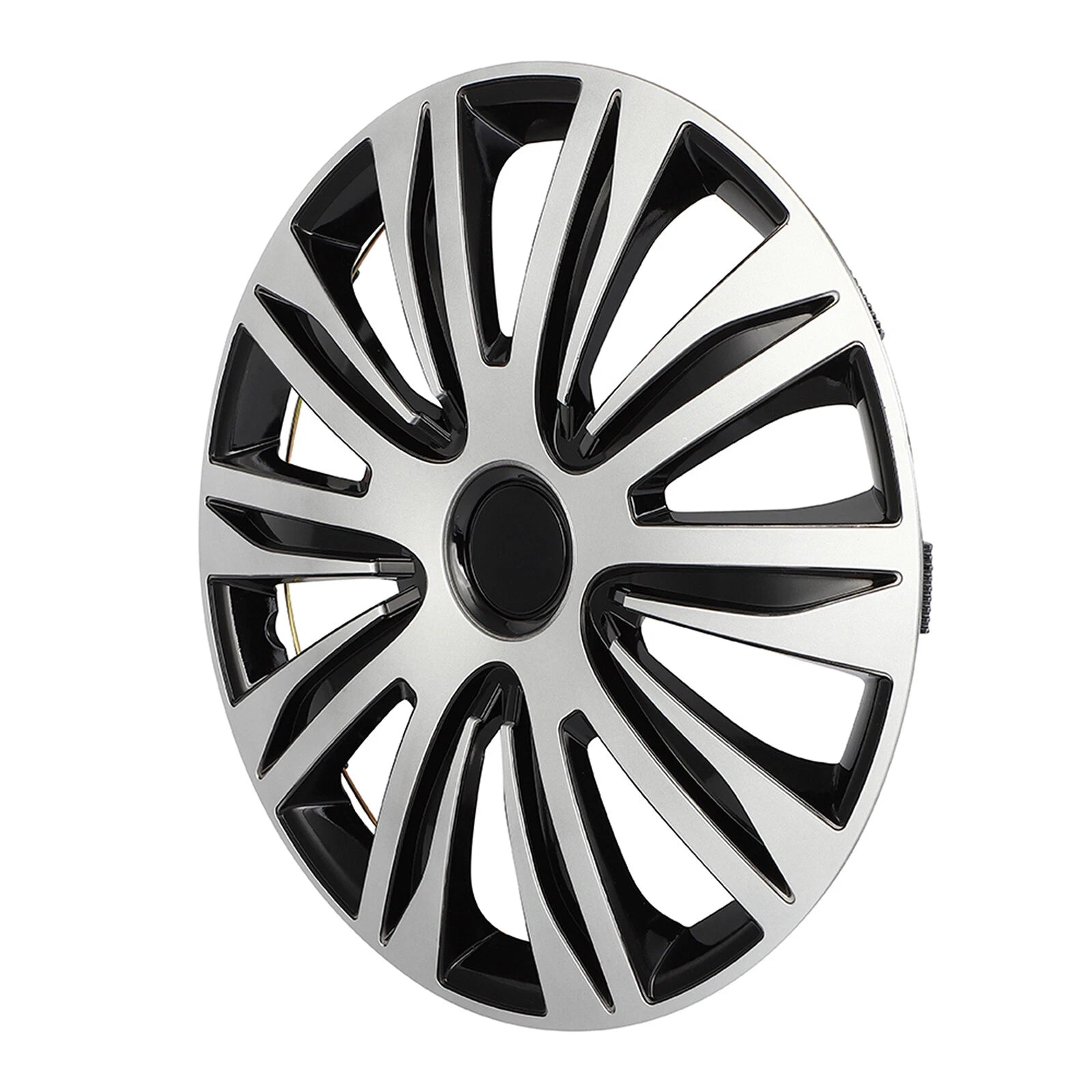 Set of 4 Wheel Covers for R17 Tire & Rim (Black & Silver)