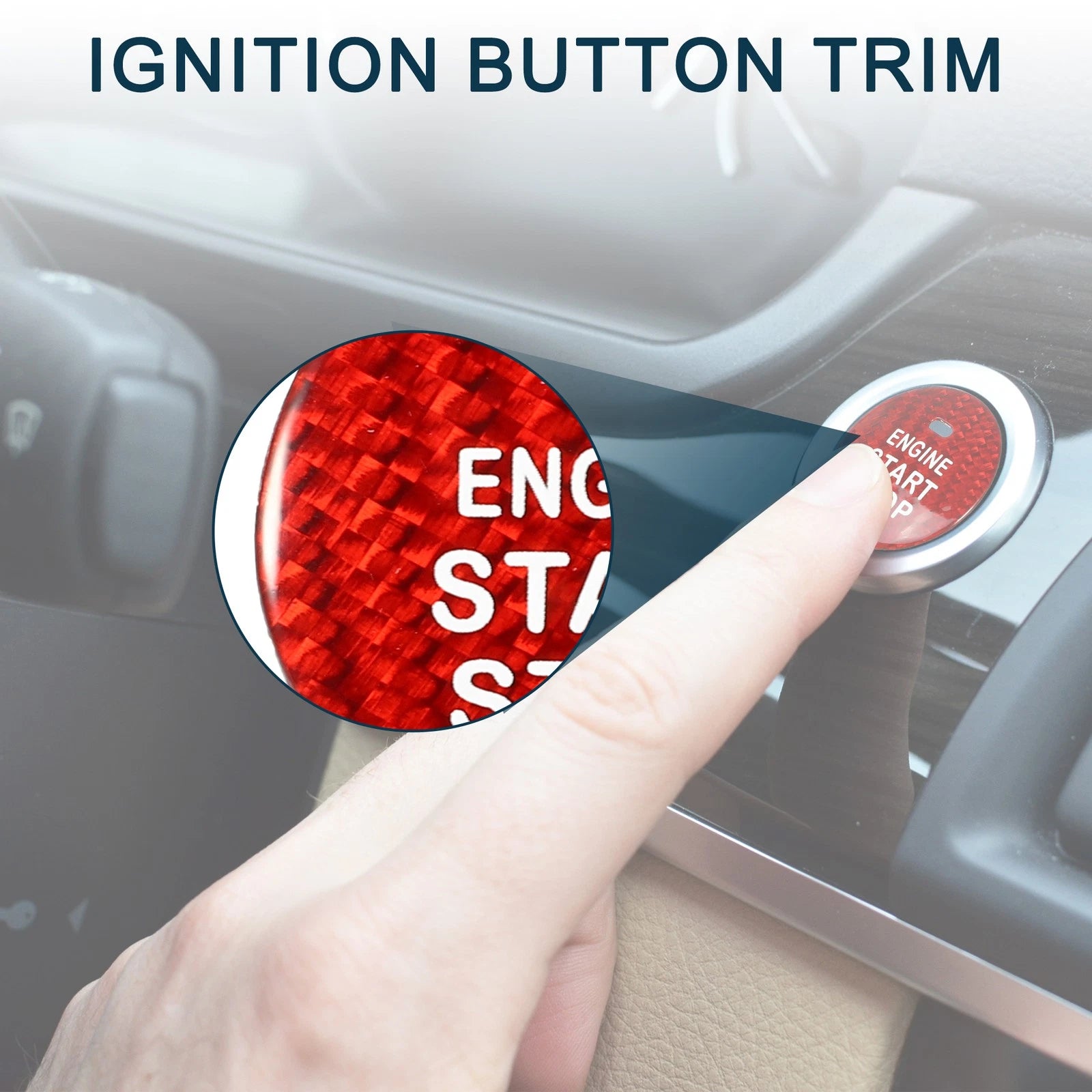Engine Start Stop Button Cover for Subaru (2015–2021) - Red