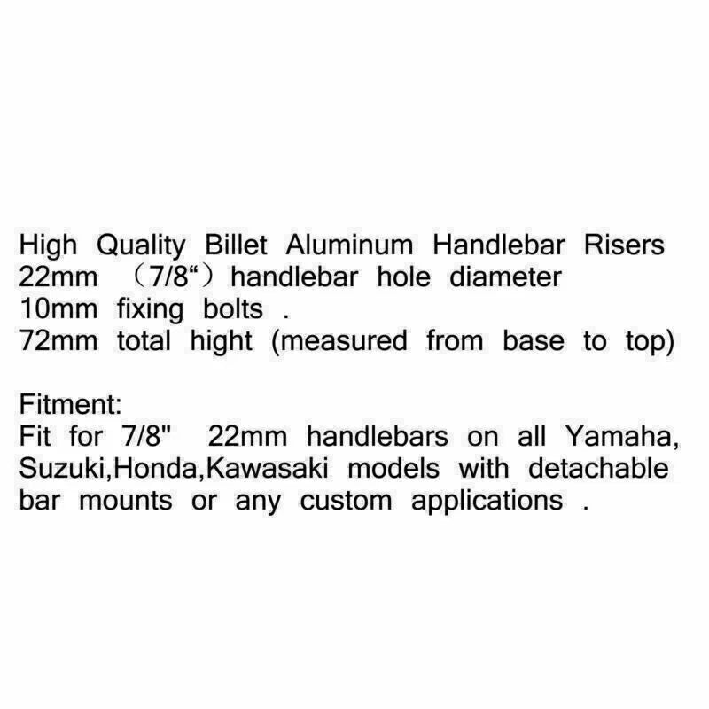 22mm Handle Bar Riser Mounting Clamps for Motorcycle Bike (UK)