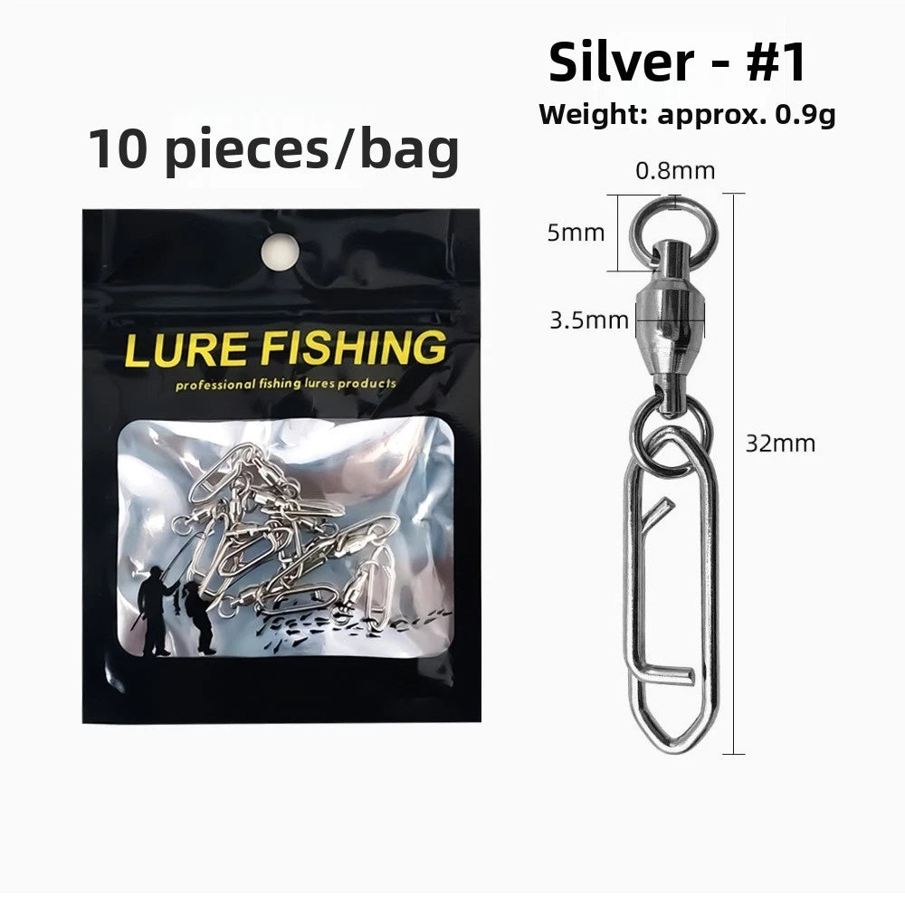 Swivel Lure Connector for Stainless Steel (5.3x0.6x0.8cm)