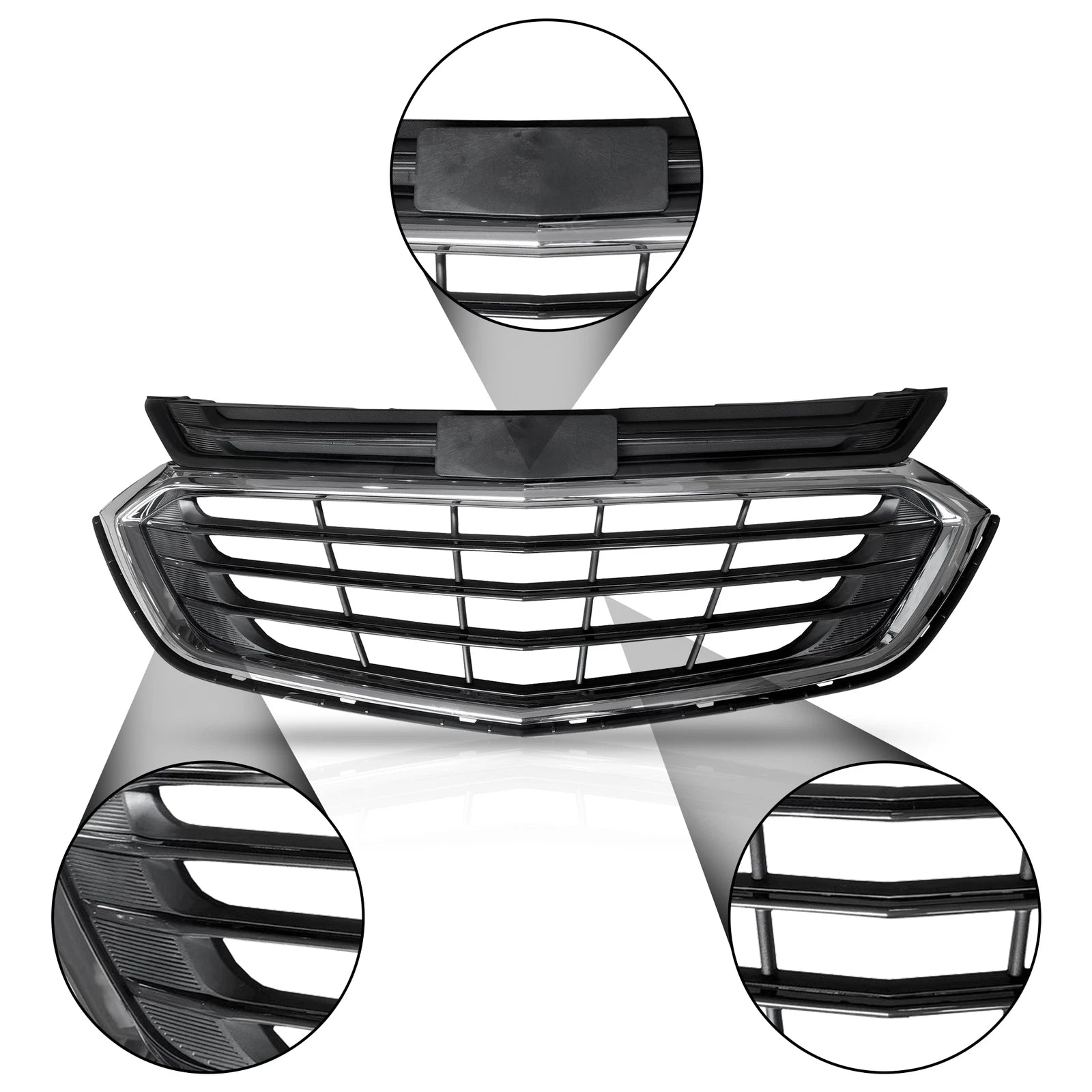 Front Grille for Chevrolet Equinox (2018-2021) Black & Chrome