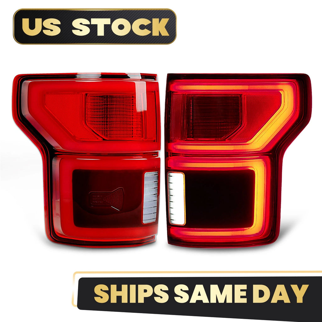 Pair LED Tail Lights for Ford F-150 (2018–2020) w/Blind Spot, Left+Right