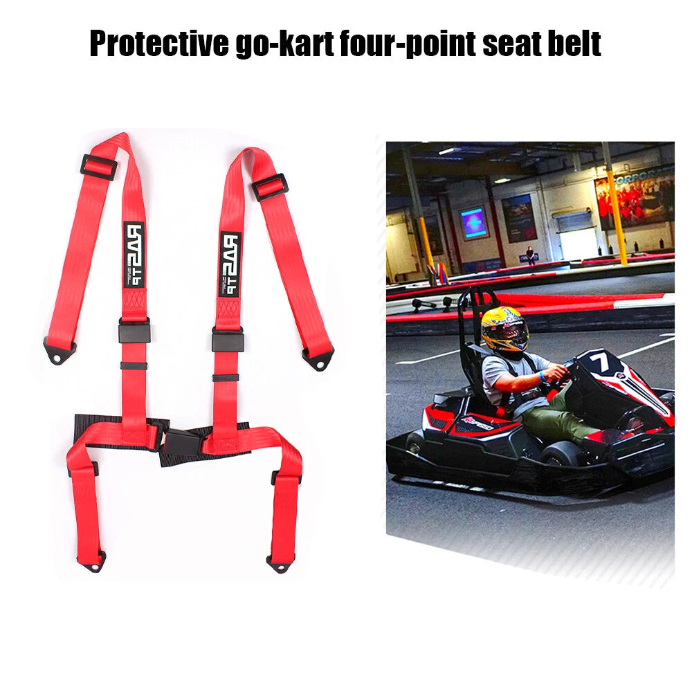 4 Point Sport Quick Release Seat Belt Harness for Racing Car UTV (1X, 2 inch)