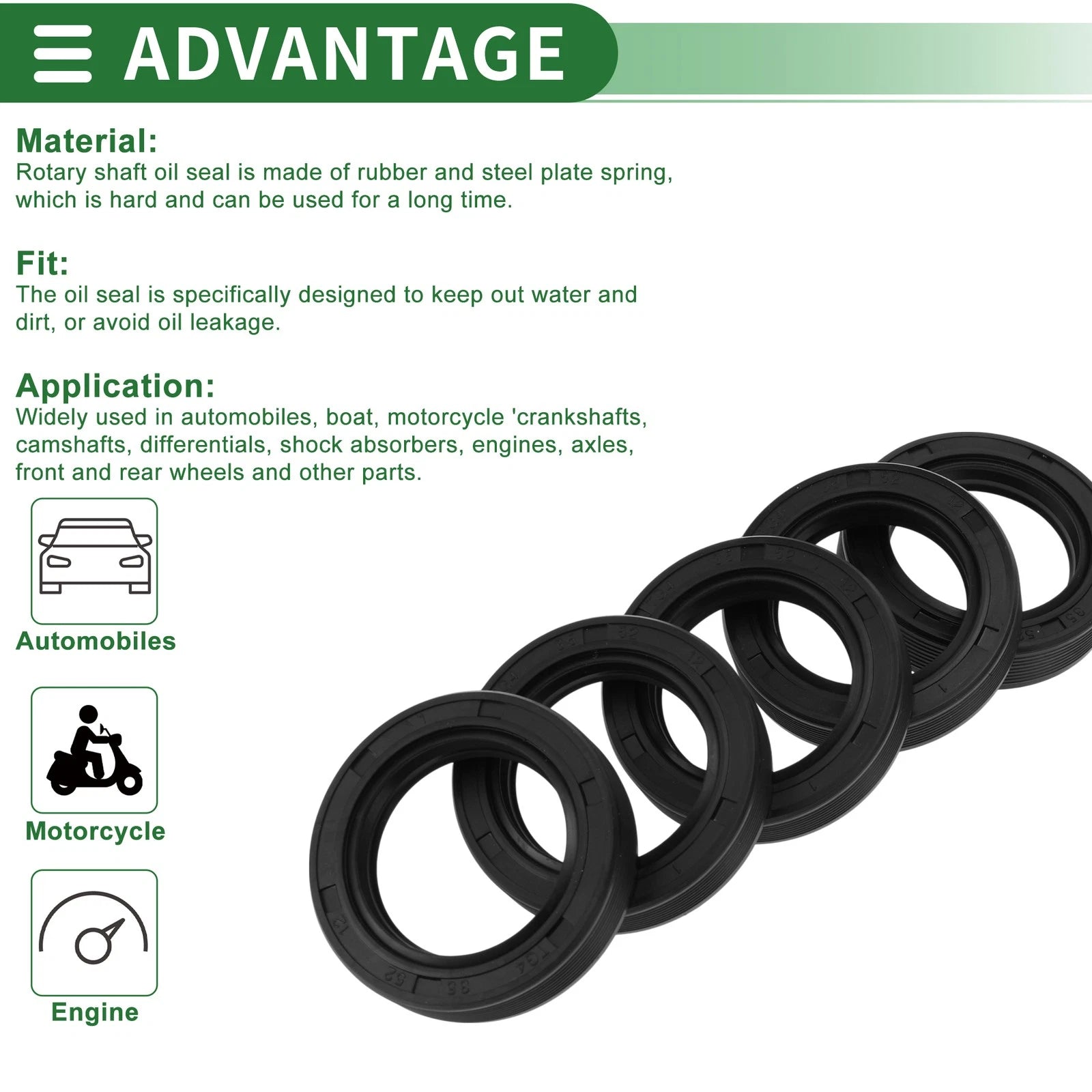 Oil Seal for Rotary Shaft (35x52x12mm)