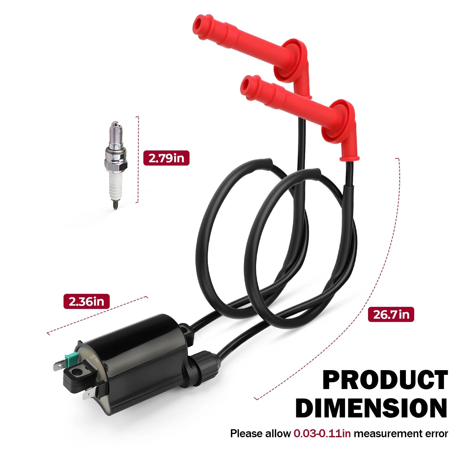 Set of 2 Ignition Coils with Spark Plugs for Honda CBR600F2/F3 (1991–1998)