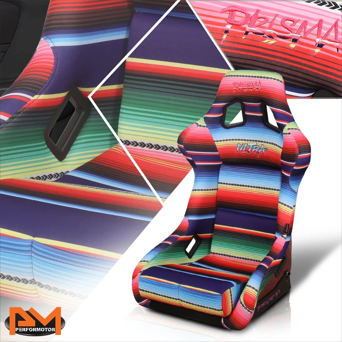 NRG FRP-302-Mexicali Racing Seat for Universal Fit (Fixed Back)