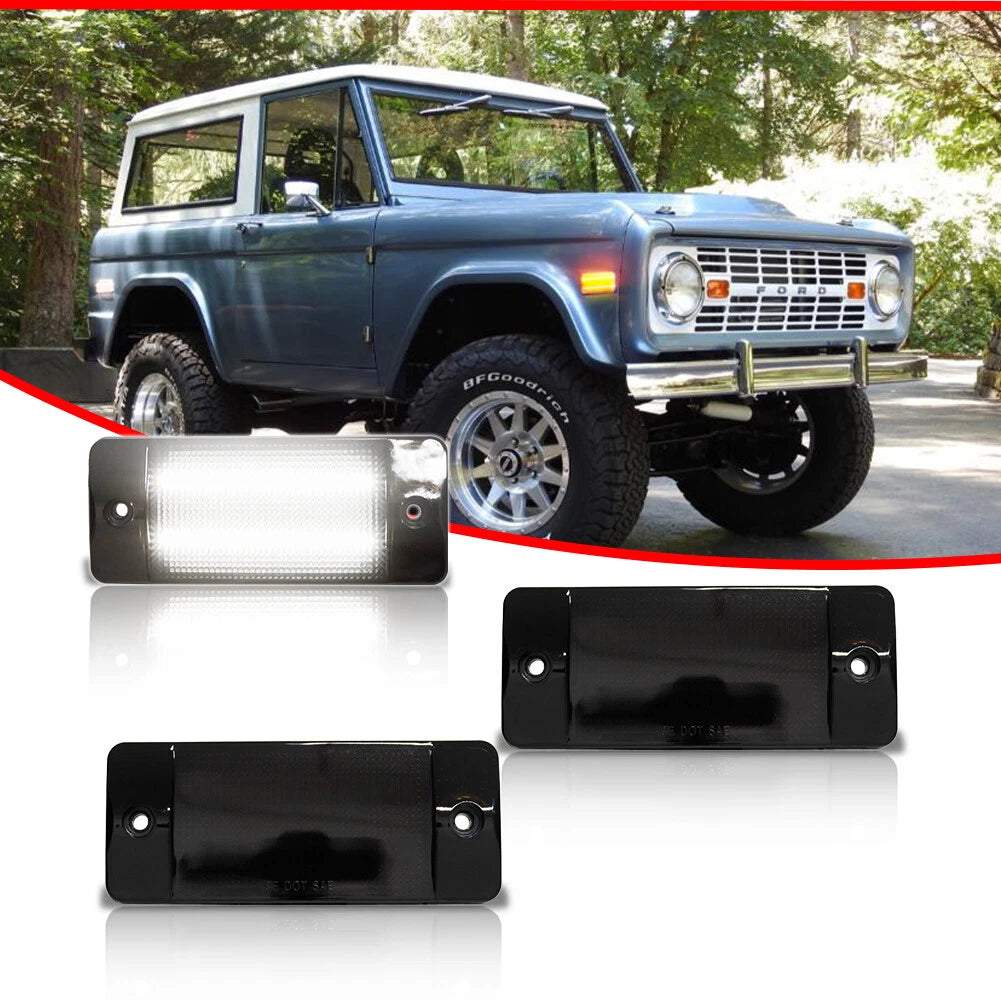 Smoked Lens Side Marker Lights for Ford Bronco (1970–1977)