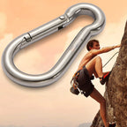 Set of 12 Stainless Steel 304 Spring Snap Hook Carabiner Clips