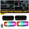 Set of 4 RGB LED Rear Side Marker Lamps for Dodge RAM 2500HD 3500HD (2010–2018)