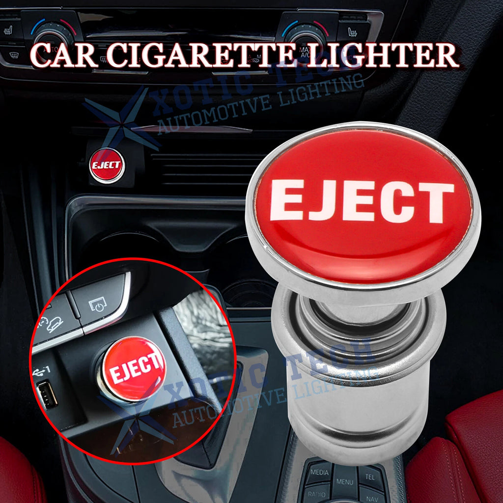 12 Volt Power Source Cigarette Lighter Push Button Plug Replacement Cover for Universal (2000-2020)