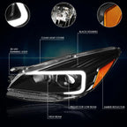 Projector Headlight w/LED DRL for Ford Escape (2013–2016)
