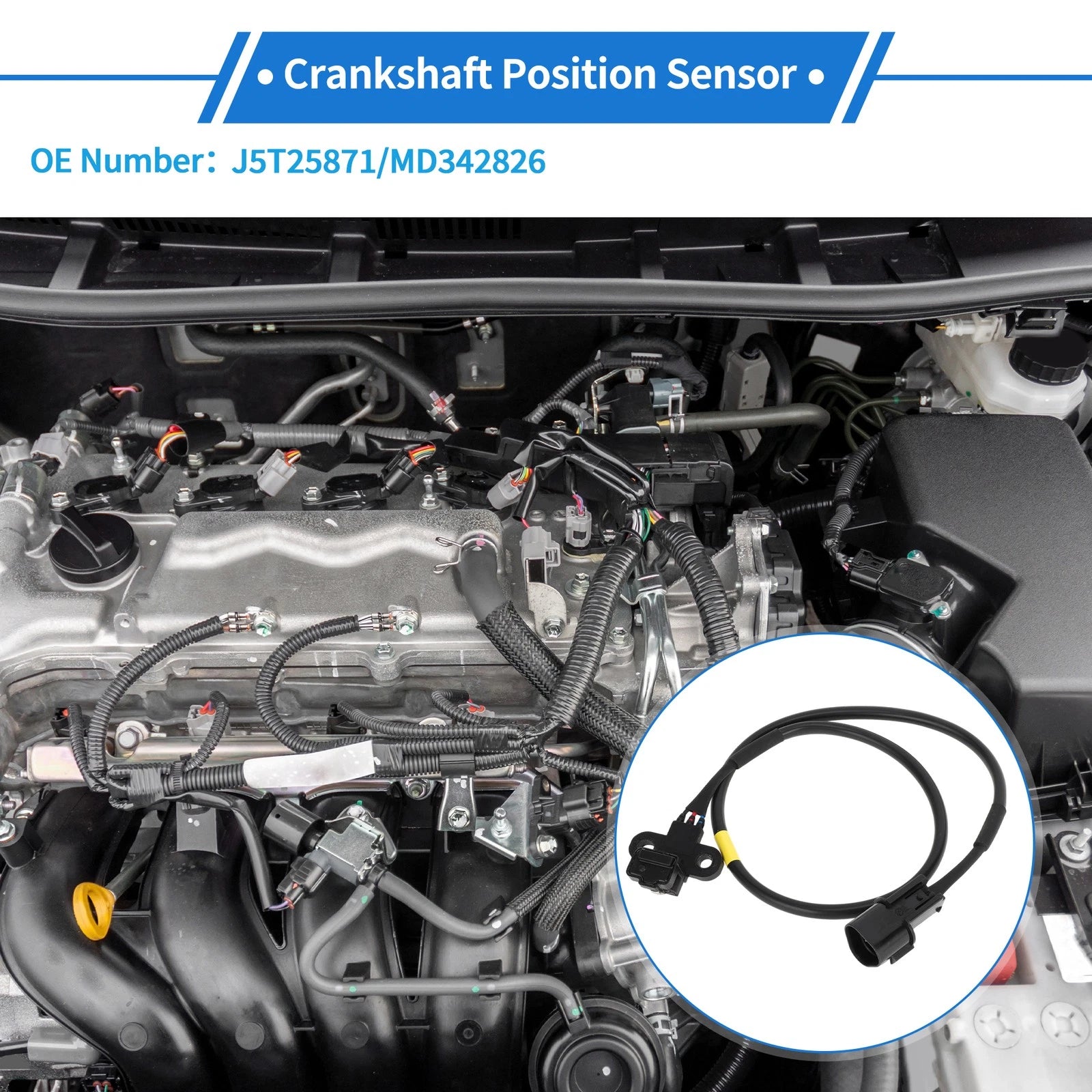Crankshaft Position Sensor for Mitsubishi Pajero Shogun V60 (2000–2006) MD342826