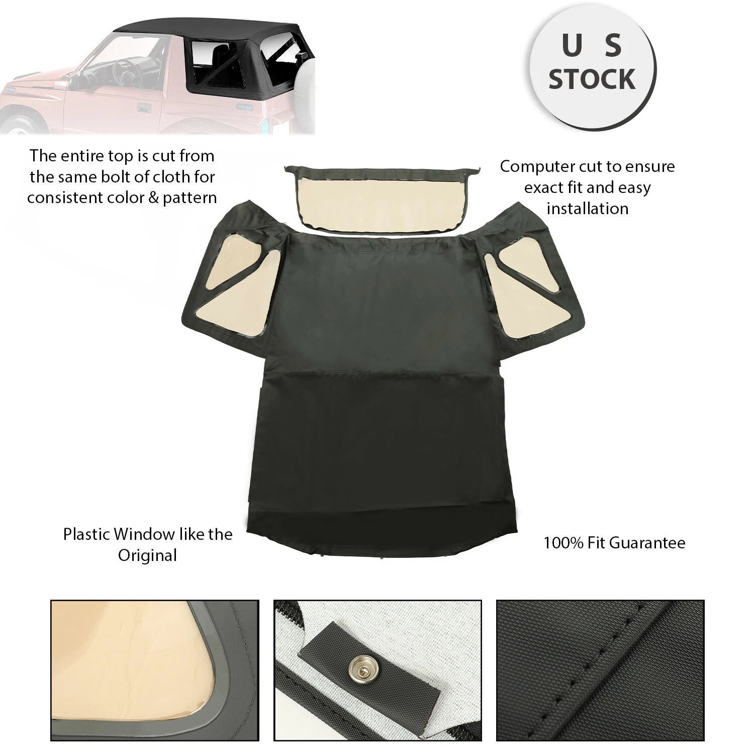 Soft Top with Tinted Windows for Geo Tracker/Suzuki Sidekick (1988–1994) 98715