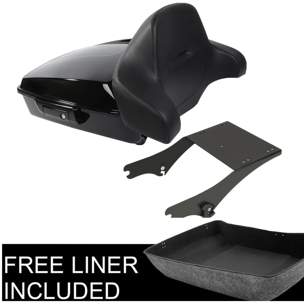 Chopped Trunk Backrest Mount Rack for Harley Touring Road Glide (1997–2008)