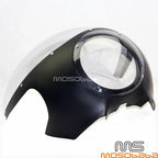 5 3/4" Retro Headlight Fairing w/Windshield for Harley Suzuki Kawasaki Honda