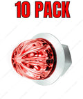 Red LED Clear Lens Dual Function Mini Watermelon Lights for Universal Cars (1 1/8")