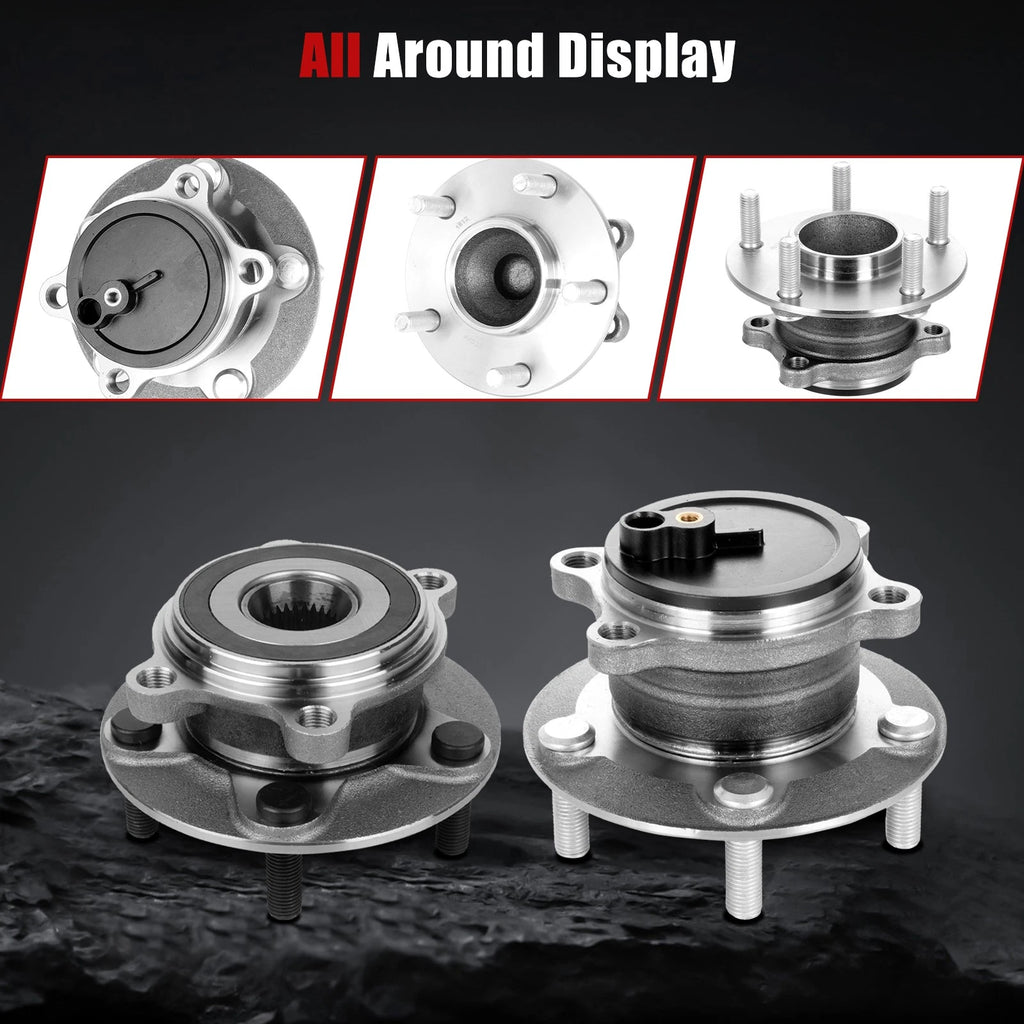 Set of 4 Wheel Hub Bearing Assemblies for Mazda 3 (2014–2018)