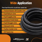 10AN Braided Fuel Hose Line with Hose End Fitting Kit for Universal