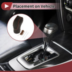 1Pc Gear Shift Knob Cover for Ford Fusion (2013–2016) Black Brown Faux Leather