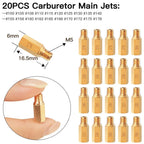 30Pcs Carburetor Main Jet & 10Pcs Slow Pilot Jet for PWK Keihin CVK OKO KOSO