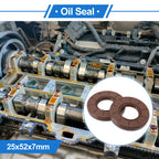 Set of 2 Oil Seal Rotary Shaft Seal FKM Rubber 25x52x7mm