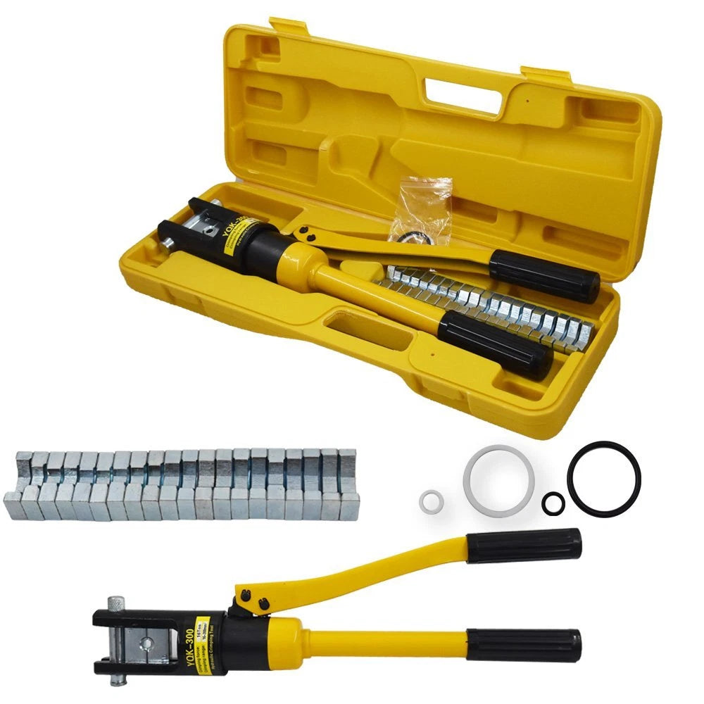 16 Mt Hydraulic Wire Crimper for Battery Cable Lug Terminal